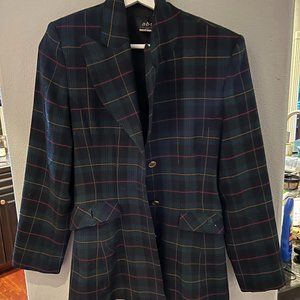 Vintage Green Plaid Blazer | size small